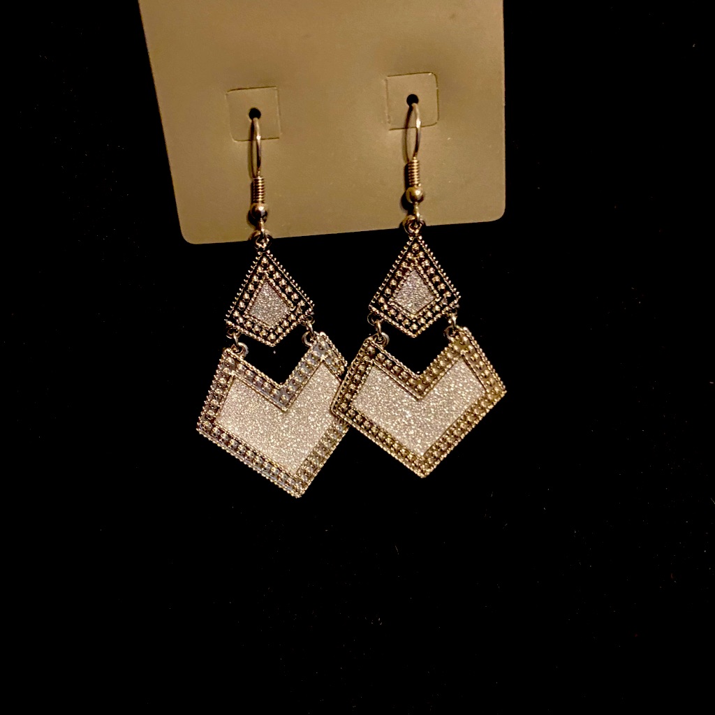 Silver Geometric Dangles